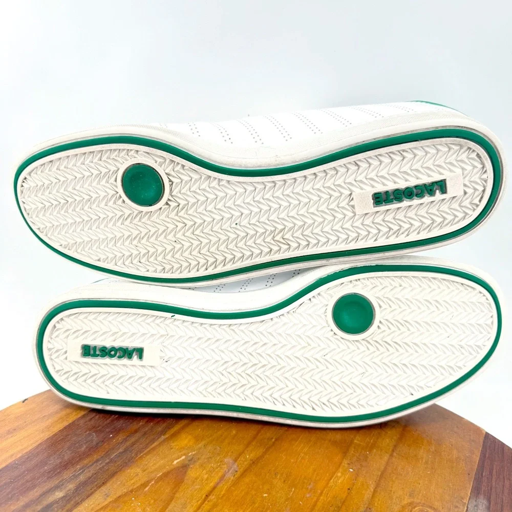 Lacoste Graduate 318 1 Sneakers Mens 11 White Green Leather Low Top